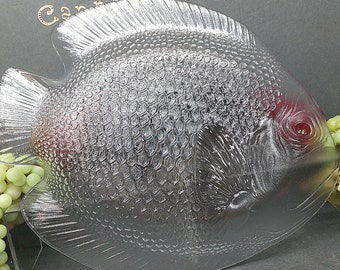 2501 Arcoroc Poisson Large Textured Tempered Oven-proof Glass Fish Shaped Platter Tray