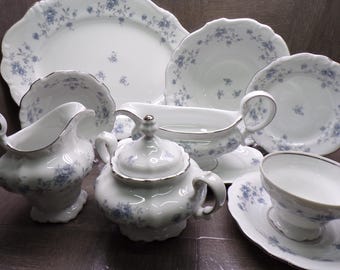 2608 Johann Haviland Fine China Blue Garland Vintage Dinnerware - Choose from List: