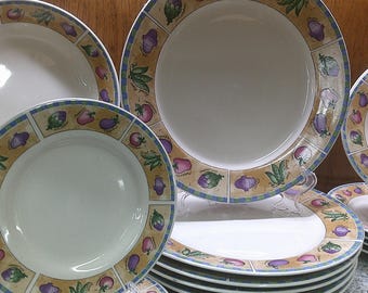 2409 Sakura Majesticware Vegetable Delight Vintage 1997 Stoneware by Sue Zipkin- Good Condition Light Scratches Choose from List: