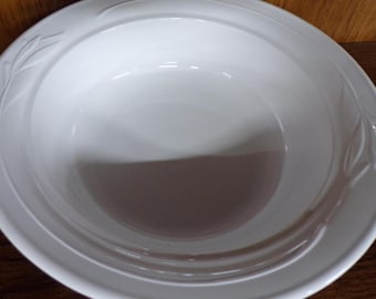 2506 Corning Ware Elegance White Flora L-22 Round 12" Casserole Open Roaster