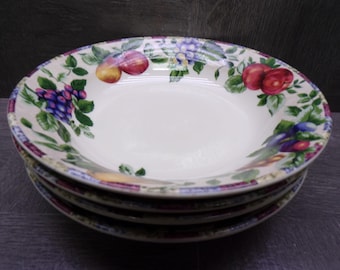 2505 Sakura Sonoma Vintage 7.5" Stoneware Soup Bowls Set of 4