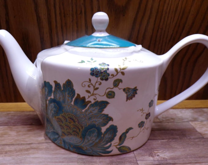 2509 222 Fifth Eliza Teal 5.5" Tall Tea Pot New Never Used Beautiful Great Condition