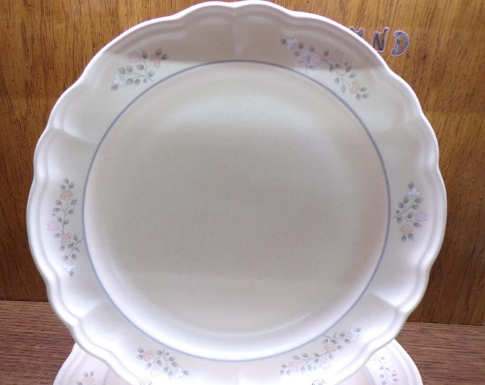 2505 Pfaltzgraff Remembrance Peach 10.25" Stoneware Dinner Plates Set of 4 - Good Condition