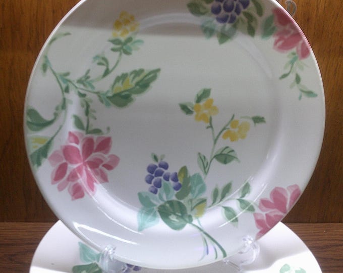 2501 International Tableworks 089-01 Mystique Stoneware 10.75" Plates Set of 4 - Good Condition