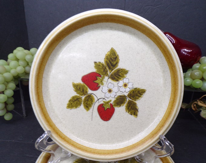 2308 Mikasa Stone Manor F5809 "Luscious" Vintage Stoneware - Strawberries and Flowers - Like New Condition Choose from List: