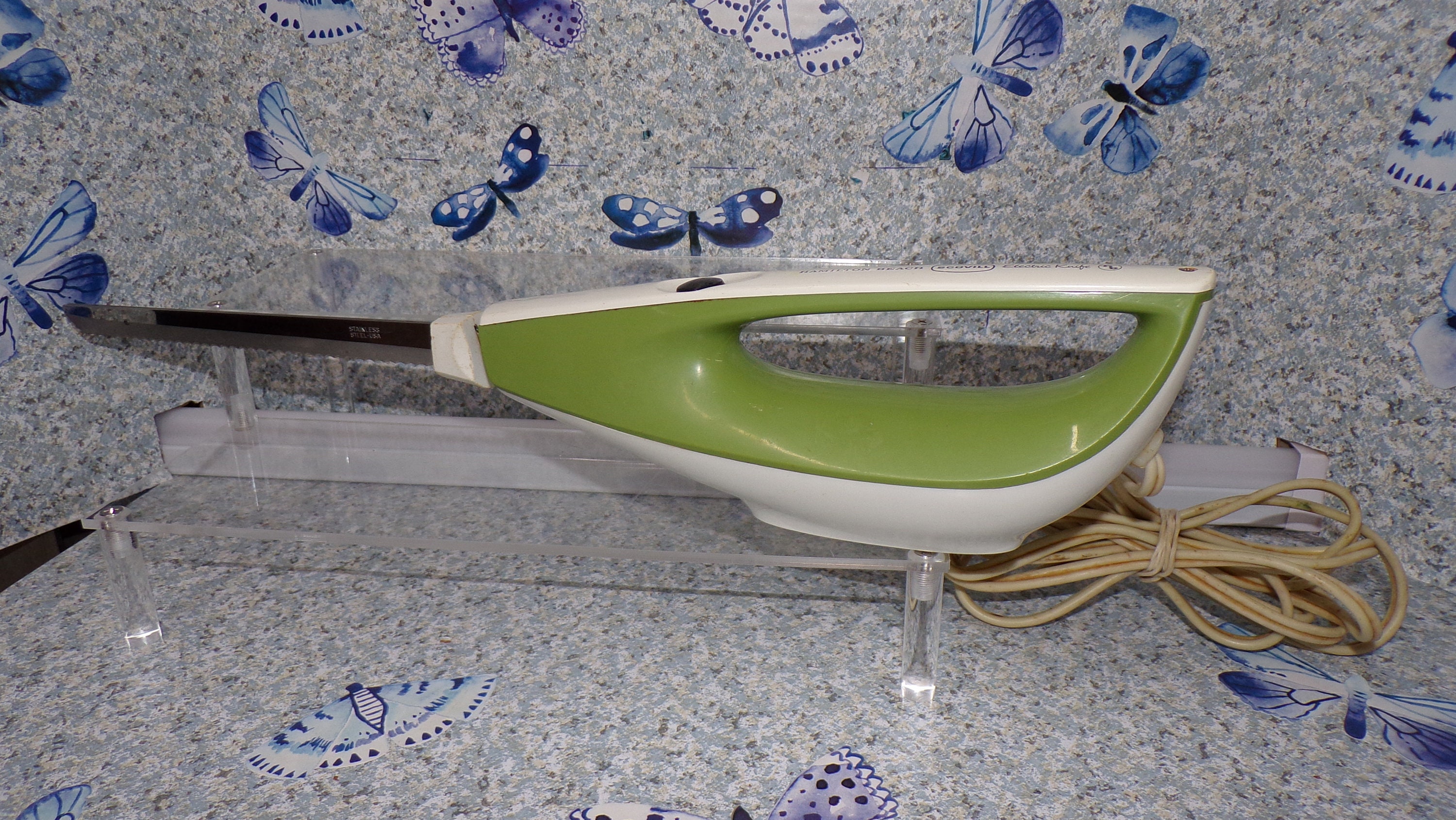 Vintage Hamilton Beach Scovill Electric Knife Model 275A Avocado Green Made in the USA