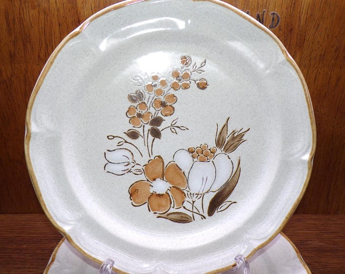 2506 Hearthside Stoneware Baroque Autumn Fair Vintage 10.75" Dinner Plates Set of 4 - Stoneware Made in Japan - Excellent Condition