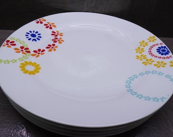 2605 Tabletops Gallery Fulton 10.5" Vintage Porcelain Dinner Plates Set of 4