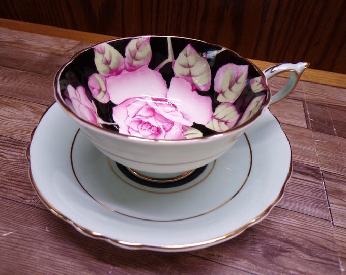 2511 Paragon Vintage Double Warrant Cabbage Rose Tea Cup & Saucer Set - Great Condition