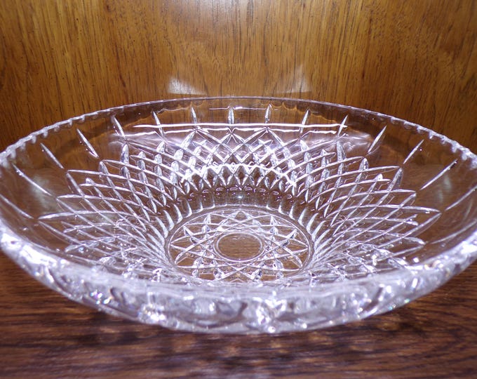 2504 Royal Crystal Rock Opera 12" Lead Crystal Pineapple Cut Centerpiece Bowl - Great Condition