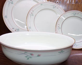 2504 Lenox Rose Manor USA Metropolitan Collection Dinnerware Beautiful Pink Roses & Gold Rim - Great Condition Choose From List: