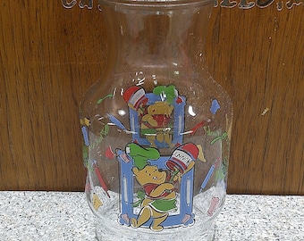 2406 Anchor Hocking 2 Quart Juice Carafe Jug- 9.5" Disney Winnie the Pooh