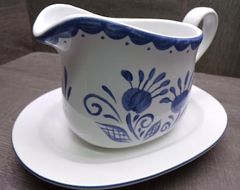 2608 Corelle Coordinates Ocean View Gravy Boat & Underplate