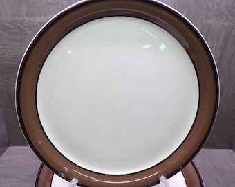 2606 Kenmark Kenstone #166 Teakwood Oven to Table Stoneware 10.75" Dinner Plates Set of 6