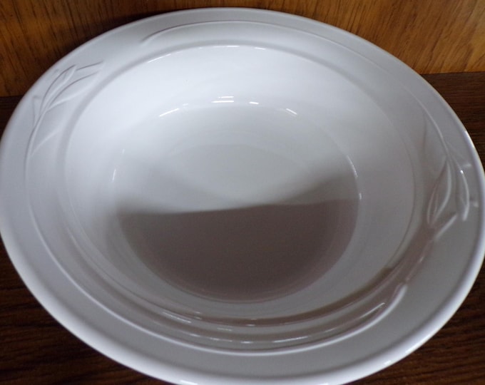 2506 Corning Ware Elegance White Flora L-22 Round Casserole Open Roaster 12" x 3.5" Tall - Great Condition