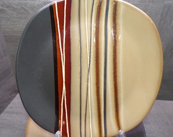 2606 Better Homes and Gardens Bazaar Brown Square 10.5" Stoneware Dinner Plates Set of 4