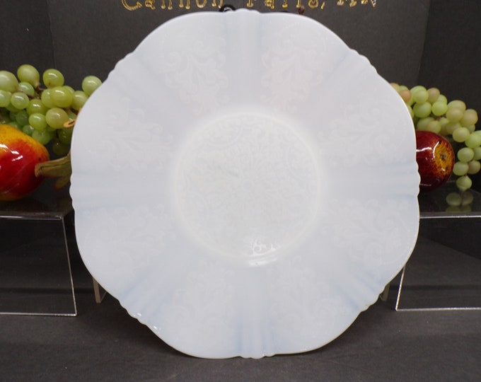 2303 American Sweetheart Platter - White Monax Depression Glass Center Design by MacBeth Evans 1930s - Great Condition