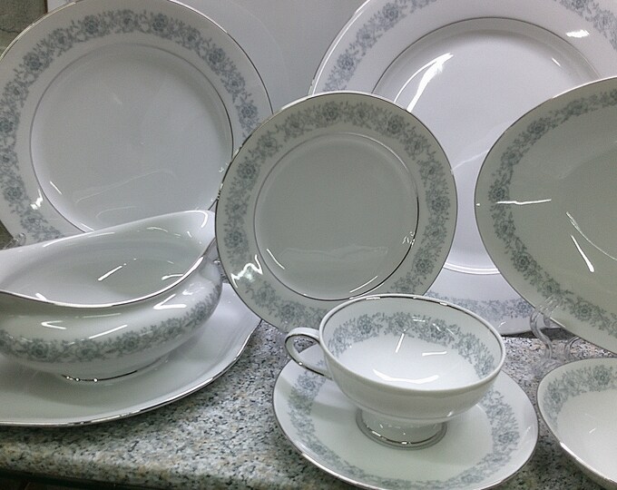 2405 Eschenbach Baronet Fine China Nocturne Vintage Dinnerware from Bavaria Germany- Excellent Condition- Choose from List: