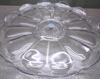 2605 Imperial Glass Old Williamsburg Flower Petal 13" Vintage Platter