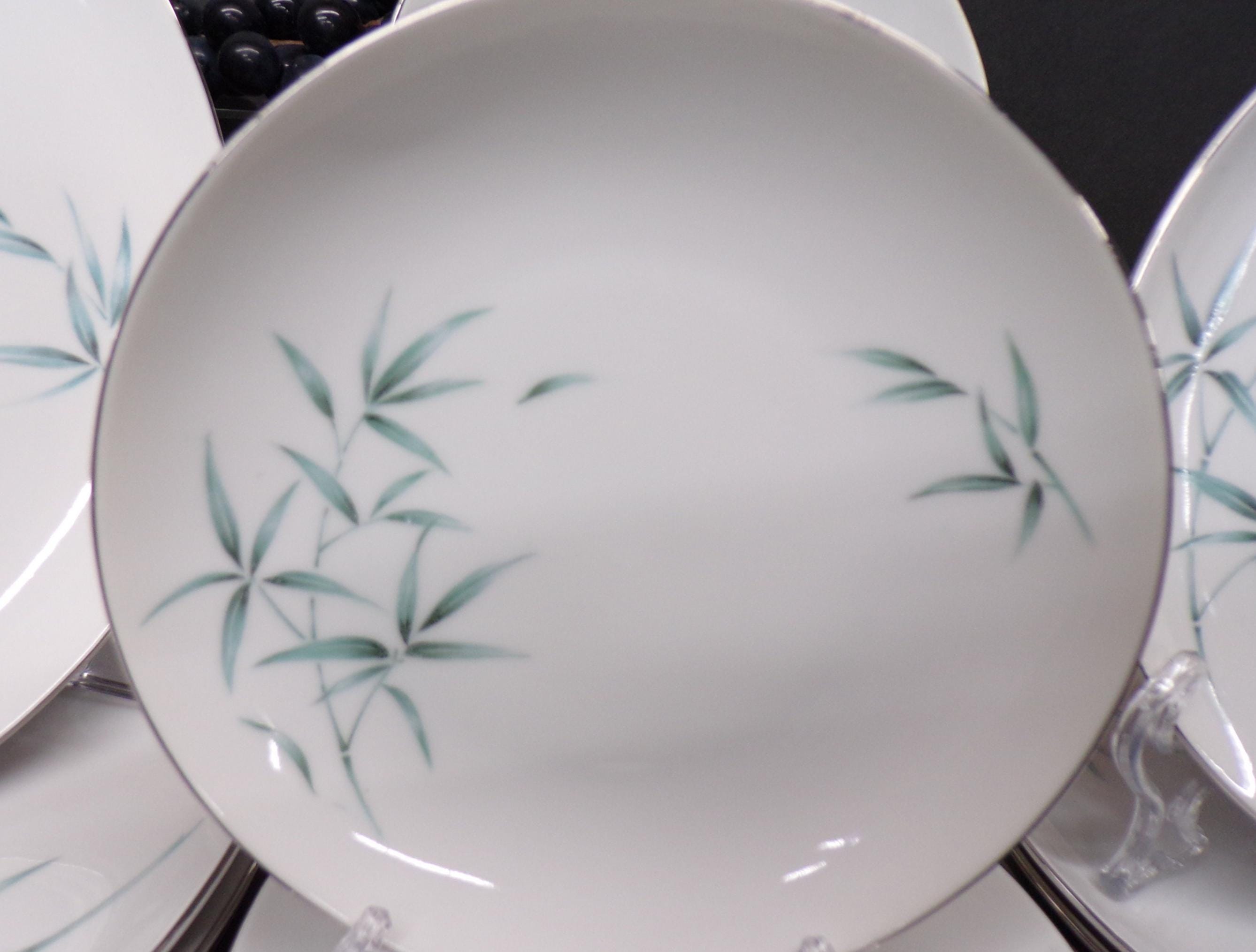 2306 Bamboo Aqua Japanese Sone China Vintage 16 Pc Set - Tea