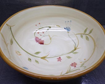 2603 Home American Simplicity Hand-painted 10.75" Decorative Salad Serving Bowl 4" Deep - Great Condition