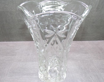 2609 Anchor Hocking Prescut Vintage 8.5" Star of David Vase