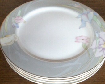 2501 Mikasa Charisma Gray Fine China L9049 Beautiful Pastel Floral Dinnerware - Excellent Condition Choose from List: