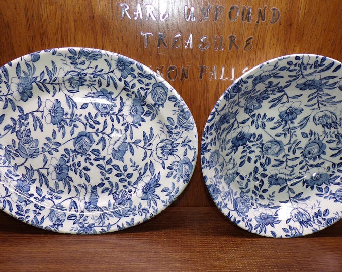 2506 Churchill Blue Peony & Roses Floral Dinnerware Made in England - Excellent Condition Choose From List: