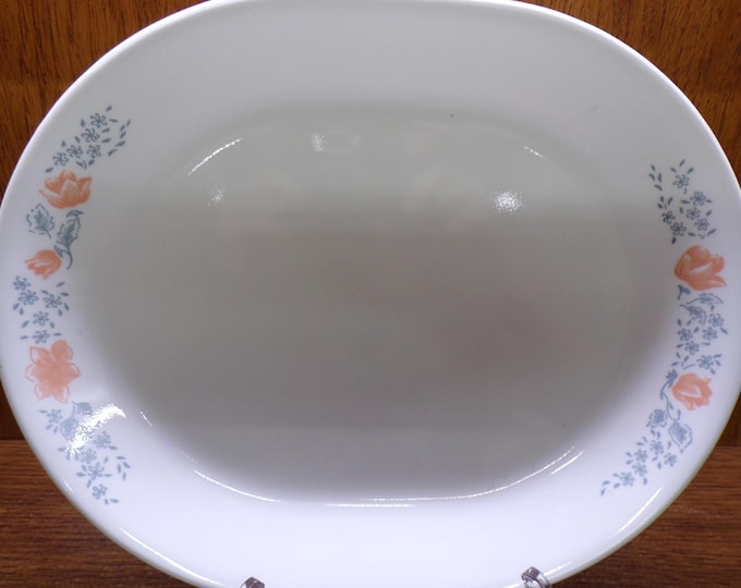 2507 Corelle Apricot Grove 12 Inch Oval Serving Platter - Pre-owned Great Condition