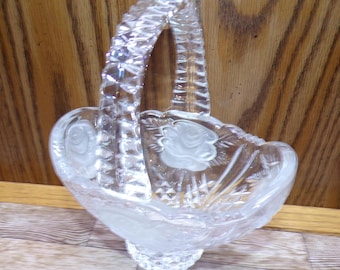 2508 Anna Hutte Bleikristall 24% Lead Crystal Vintage Footed Basket