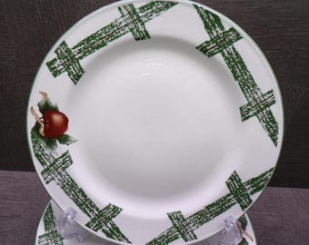 2605 Cades Cove Collection Orchard Apple Vintage Stoneware 7.5" Plate Set of 6
