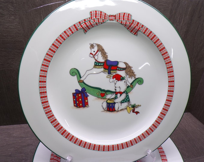 2604 Anchor Hocking Holiday Memories Dinnerware 10.5" Dinner Plates Set of 4