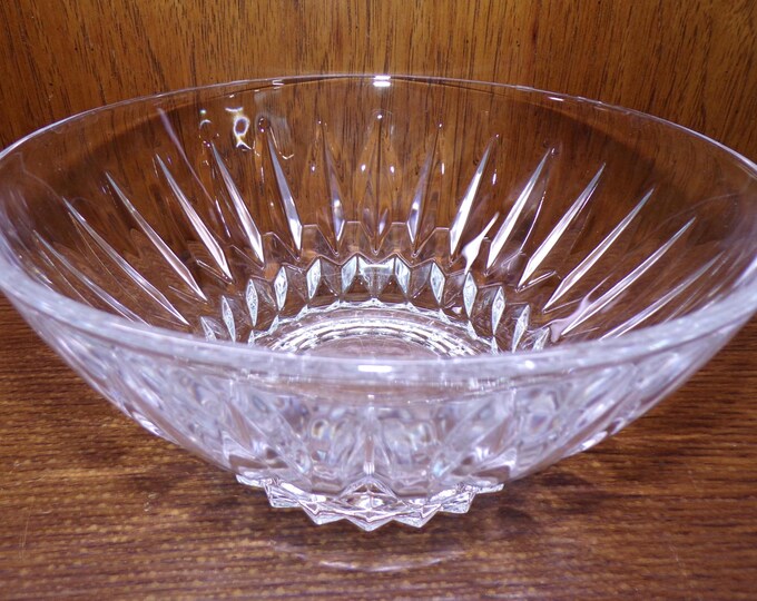 2507 Clear Crystal 9" Vintage Bowl 4" Deep - Pre-owned Good Condition
