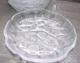 2608 Hoya Brutalist Iceberg Crystal 6" Bowls Set of 6