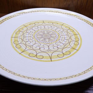 2505 Max Schonfeld Kilns Sierra Ironstone 12.25&quot; Vintage Round Chop Plate / Platter - Great Condition