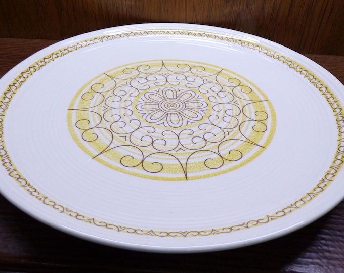2505 Max Schonfeld Kilns Sierra Ironstone 12.25" Vintage Round Chop Plate / Platter - Great Condition
