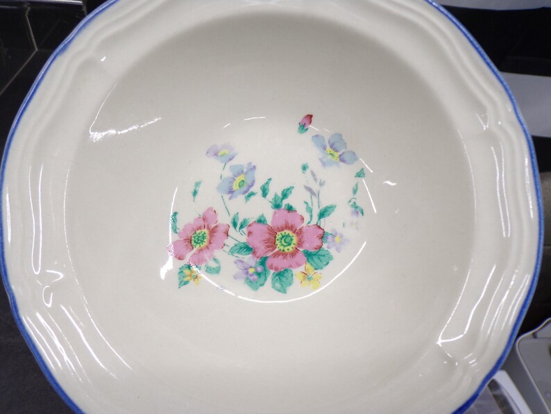 2302 International Stoneware 1680 english Country 7 Bowls Vintage Set
