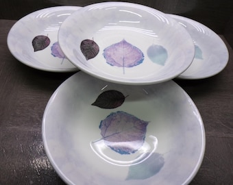 2605 Portmeirion Dusk 8.5" Oven to Table Pasta Bowl Set of 4 by Jo Gorman