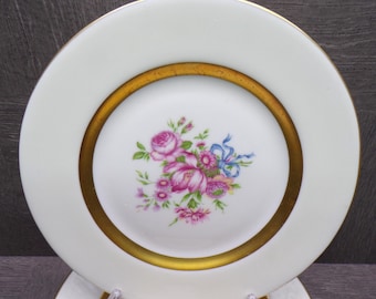 2602 Theodore Haviland New York Kenmore 6.5" Bread / Dessert Plates Set of 7 - Great Condition w/ a Few Scratches on the Gold Accent