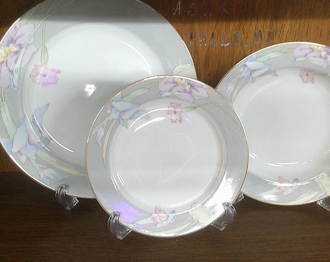 2501 Mikasa Charisma Gray Fine China L9049 Beautiful Pastel Floral Dinnerware - Excellent Condition Choose from List: