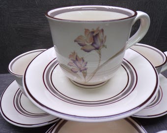 2604 Noritake Keltcraft Partners Vintage 8 pc Set 4 Cups & 4 Saucers
