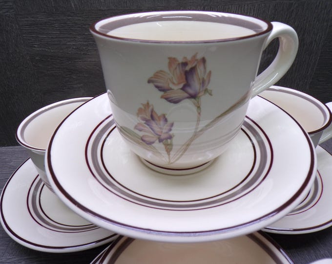 2604 Noritake Keltcraft Partners Vintage 8 pc Set 4 Cups & 4 Saucers