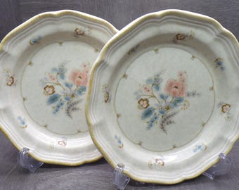 2603 Mikasa Country Charm FG002 Tennessee 8" Salad / Snack Plate Set of 2 - Good Condition