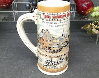 2403 Strohs Brewery Vintage 1984 Heritage Series II Ceramic 7.5" Beer Mug / Stein