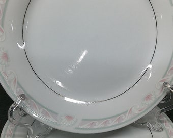 2402 Crown Ming Coquille Seashells Jian Shiang Fine China 7.5" Salad / Snack Plates Vintage Set of 4 - Excellent Condition