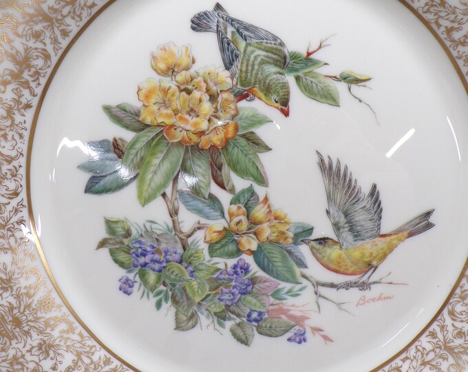 2212 Lenox Boehm Bird Plate 10.75" Goldfinch Annual Limited Edition Vintage 1971 - Great Condition
