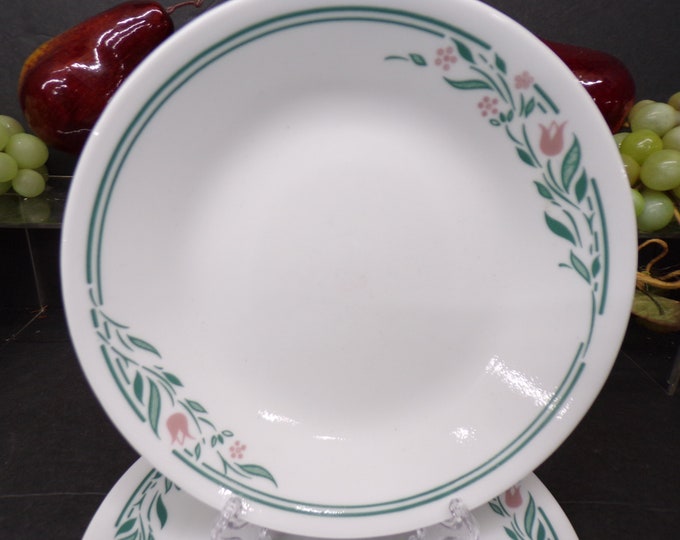 2510 Corelle Rosemarie 6.75" Bread / Desert Plates Vintage Set of 8 - Great Condition