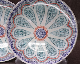 2602 Pier 1 Imports Gabella 8" Salad / Snack Plates Set of 2 - Great Condition