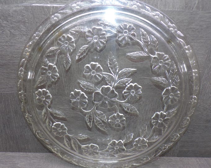 2602 Sovereign House Apple Blossom 12.75" Footed Platter - Good Condition Light Scratches