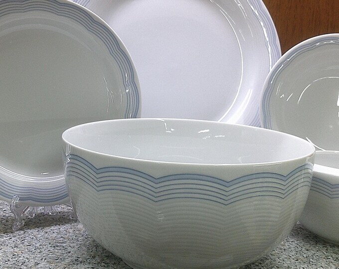 2410 Arzberg Turrend Swingline Cloud Blue White Wave Dinnerware Made in Germany - Great Condition Choose from List: